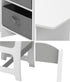 Kids Table & Chairs Set – Wide Tabletop, Storage Bins, Grey/White