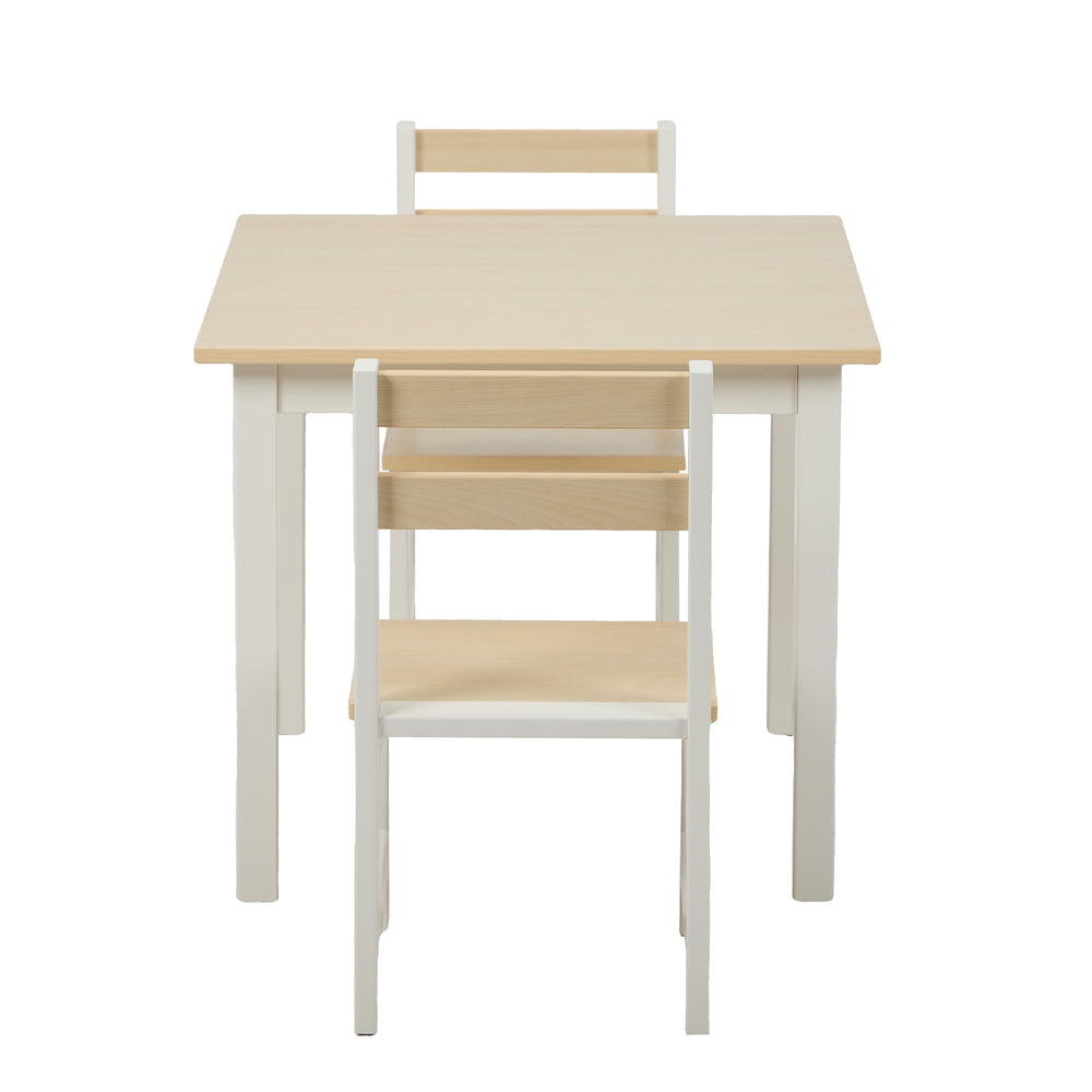 Oikiture Kids Table and Chairs Set Natural