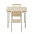 Kids Table and Chairs Set in White and Natural Wood Finish, MDF
