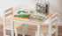 Kids Table and Chairs Set in White and Natural Wood Finish, MDF