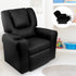 Kids Recliner Chair PU Leather Sofa Lounge Couch Children Armchair Black