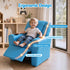 Keezi Kids Recliner Chair Blue PU Leather Sofa Lounge Couch Children Armchair