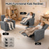 Kids Recliner Chair Grey Linen Soft Sofa Lounge Couch Children Armchair