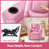 Keezi Kids Recliner Chair Pink PU Leather Sofa Lounge Couch Children Armchair