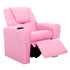 Kids Recliner Chair PU Leather Sofa Lounge Couch Children Armchair Pink