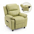 Keezi Kids Recliner Chair PU Leather Toddler Lounge Adjustable Backrest w/ Armrest Storage & 2 Side Pockets Green