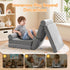 Keezi 12PCS Modular Kids Play Couch Foam Sofa Set with Removable Washable Cover Grey Playroom