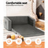 Kids 2 Seater Fold Out Sofa Bed Velvet Couch Grey Armchair