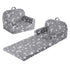 Kids 2-in-1 Fold Out Sofa Bed Glow in the Dark Removable Cover Grey Set