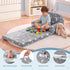 Kids 2-in-1 Fold Out Sofa Bed Glow in the Dark Removable Cover Grey Set