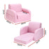 Kids Sofa 1 Seater Children Flip Open Couch Lounger Armchair Soft Pink