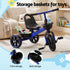 Tricycle Bike, Kids Bike with 3 wheels, basket Carbon Steel 68cm Blue