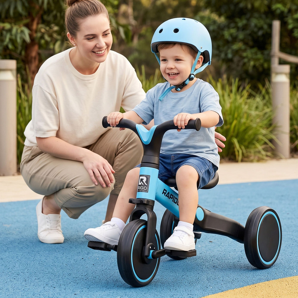 Kids Tricycle Bike, 3 Wheel Carbon Steel Trike, 70cm, Blue Colour Combo