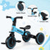 Kids Tricycle Bike, 3 Wheel Carbon Steel Trike, 70cm, Blue Colour Combo