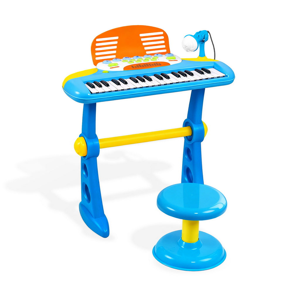 Kids Piano Keyboard 37 Keys Electronic Musical Instrument Set w/ Stool Microphone