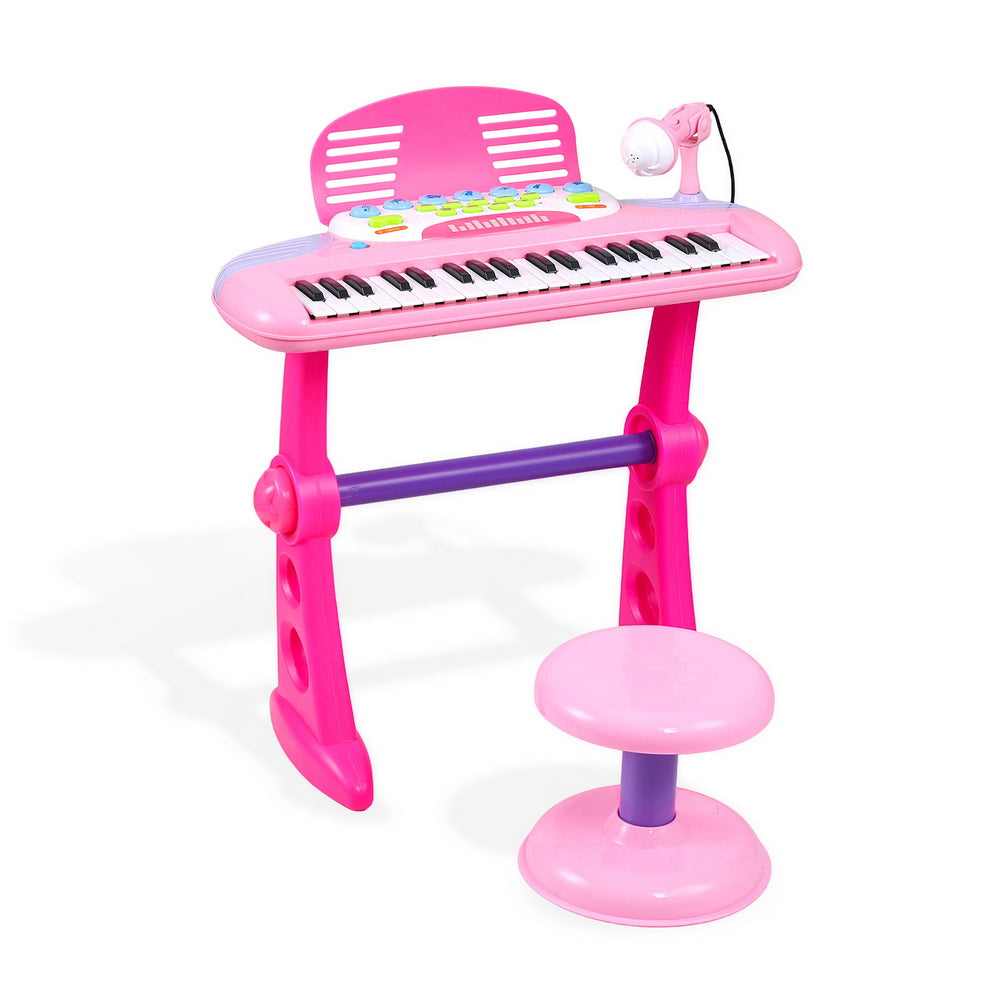 Kids Piano Keyboard 37 Keys Electronic Musical Instrument Set w/ Stool Microphone