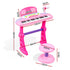 Kids Piano Keyboard 37 Keys Electronic Musical Instrument Set w/ Stool Microphone