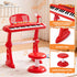 Keezi Kids Piano Keyboard 37 Keys Electronic Musical Instrument Set w/ Stool Microphone