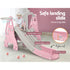 Kids 3‑in‑1 Swing & Slide Set – Slide, Swing, Basketball Hoop, HDPE Pink