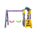 Kids 4-in-1 Slide Swing Set Double Swing Basketball Hoop Playhouse