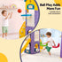 Kids 4-in-1 Slide Swing Set Double Swing Basketball Hoop Playhouse