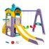 Kids 4-in-1 Slide Swing Set Double Swing Basketball Hoop Playhouse