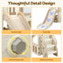 Keezi Kids Slide Set Toddler Indoor Playset With Drawing Board Beige