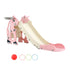 Kids Slide Set Basketball Hoop Outdoor Playground Toy Dragon 125cm Slide Pink
