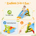 Kids 3‑in‑1 Slide Set – Slide, Rocking Horse & Ring Toss, HDPE, Multicolour