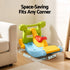 Kids 3‑in‑1 Slide Set – Slide, Rocking Horse & Ring Toss, HDPE, Multicolour
