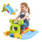 Kids 3‑in‑1 Slide Set – Slide, Rocking Horse & Ring Toss, HDPE, Multicolour