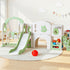 Kids Slide Swing Set Basketball Hoop Ring Football Outdoor Toys 140cm Green