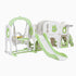Kids Slide Swing Set Basketball Hoop Ring Football Outdoor Toys 140cm Green