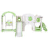 Kids Slide Swing Set Basketball Hoop Ring Football Outdoor Toys 140cm Green