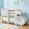 Kids Toy Storage Organizer Car Bookcase with Bins Drawers Cabinet White Blue