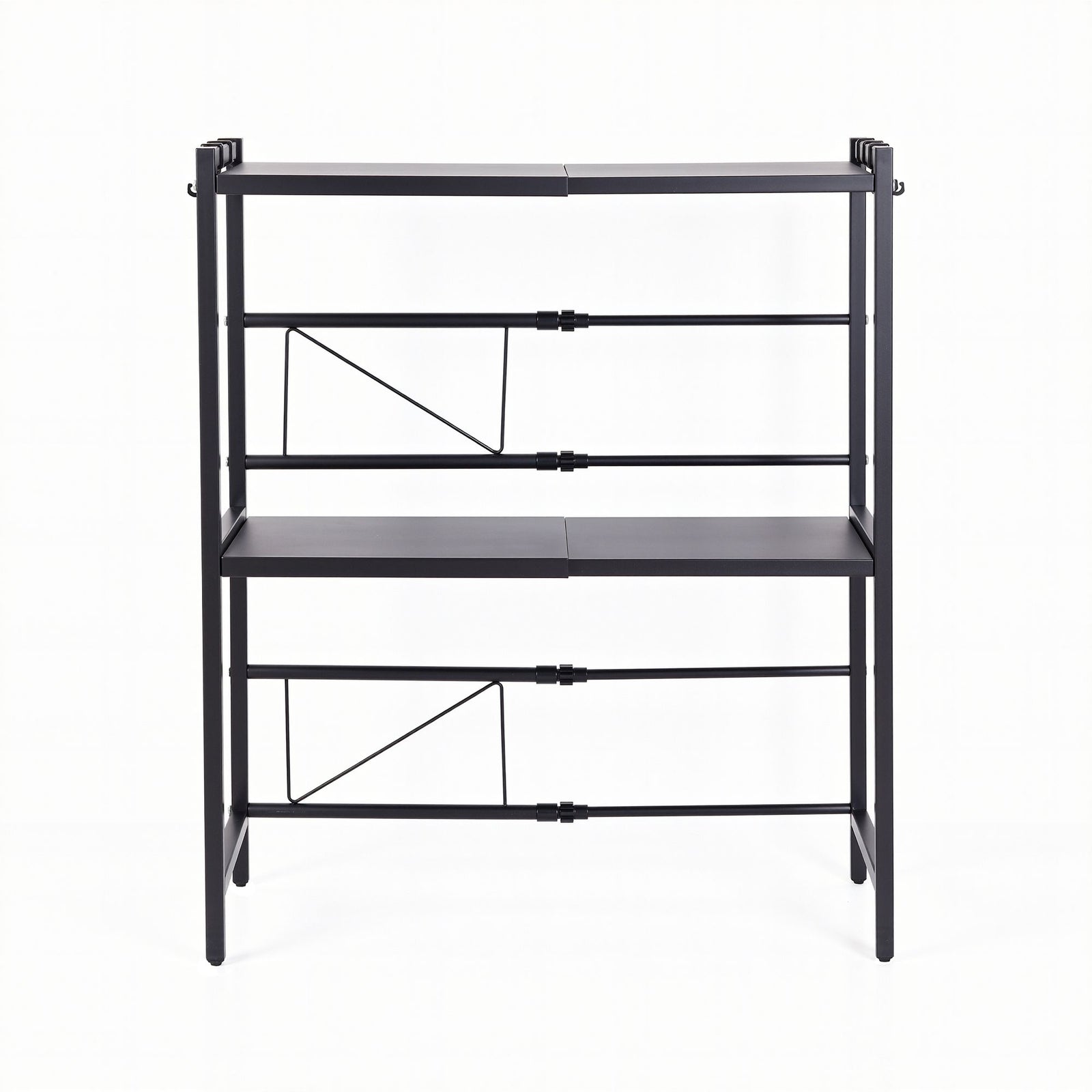 Artiss Kitchen Bakers Rack 40-60CMX78CM Metal Microwave Stand Black