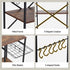 3-Tier Kitchen Rack with 2 Power Outlets Microwave Storage Shelf 6 Hooks 90CM