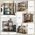 3-Tier Kitchen Rack with 2 Power Outlets Microwave Storage Shelf 6 Hooks 90CM