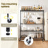 4‑Tier Metal Kitchen Rack 152×45×187cm – 180kg Shelves, Wheels, Black