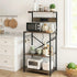 Artiss 4-Tier Kitchen Rack with 2 Power Outlets 6 Hooks Microwave Storage Shelf