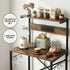 Artiss 4-Tier Kitchen Rack with 2 Power Outlets 6 Hooks Microwave Storage Shelf