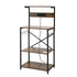 Artiss 4-Tier Kitchen Rack with 2 Power Outlets 6 Hooks Microwave Storage Shelf