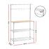 Kitchen Rack 4‑Tier Silver – Metal Storage Shelf with Hooks, 90×34×151cm