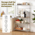 Kitchen Rack 4‑Tier Silver – Metal Storage Shelf with Hooks, 90×34×151cm