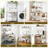 Kitchen Rack 4‑Tier Silver – Metal Storage Shelf with Hooks, 90×34×151cm