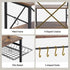 Kitchen Utility Rack – 96cm, Power Outlets, Hooks, Pull‑Out Basket, Black/Brown