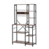 Kitchen Utility Rack – 96cm, Power Outlets, Hooks, Pull‑Out Basket, Black/Brown