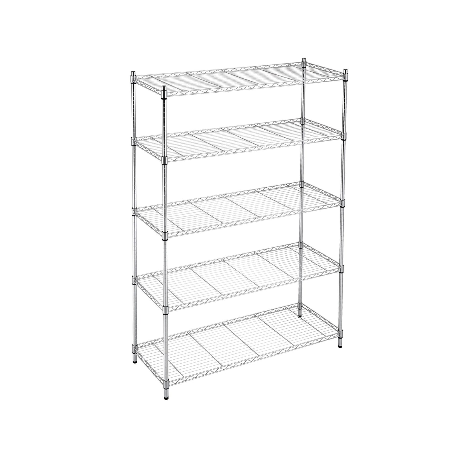 5‑Tier Metal Shelving Unit – Heavy‑Duty 180kg/Tier, 120×45×179cm, Silver