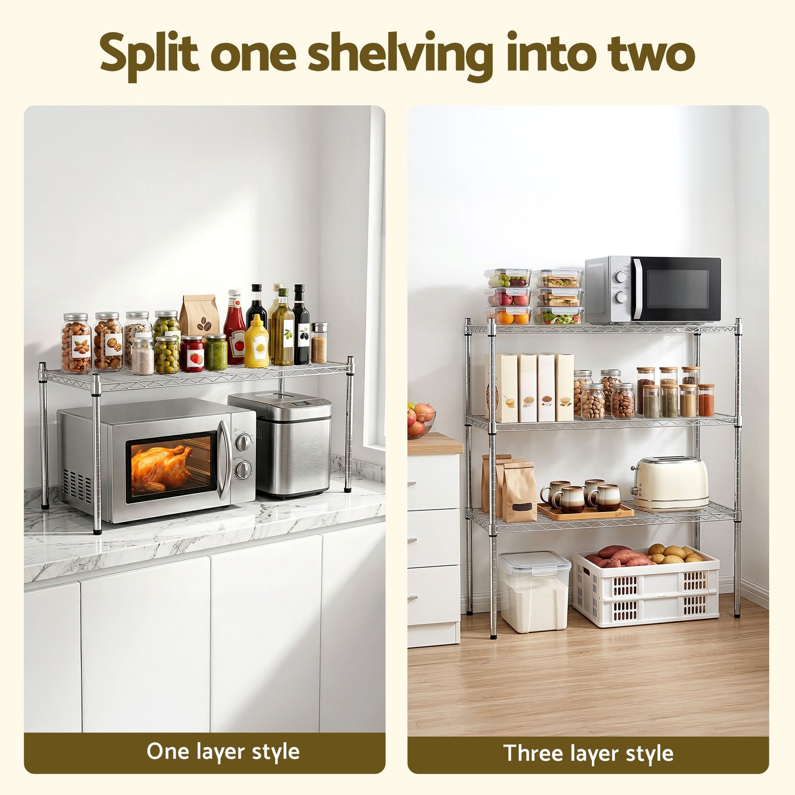 5‑Tier Metal Shelving Unit – Heavy‑Duty 180kg/Tier, 120×45×179cm, Silver