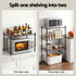 Kitchen Rack 5‑Tier 55×30×150cm – Metal Storage Shelving Unit, 50kg/Tier, Black
